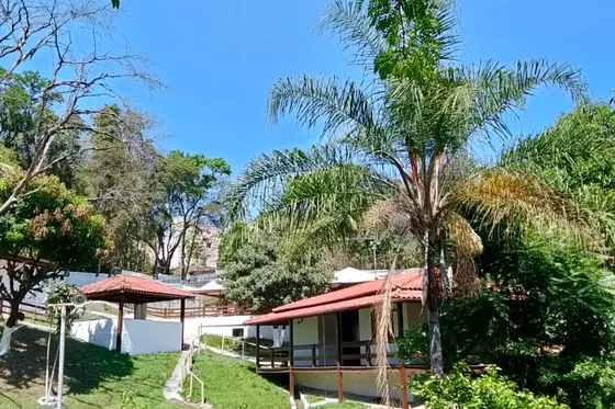 Clínica de reabilitação em Nova Lima - MG Fachada com árvores e área verde